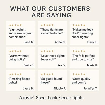 Sheer-Look Fleece Tights