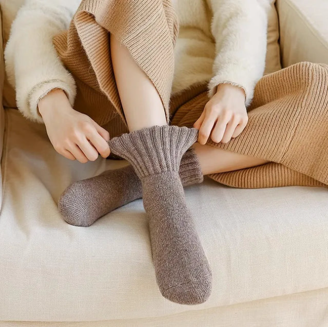 WarmWeave™ Winter Crew Socks — 5-Pack (Mélange Colors)